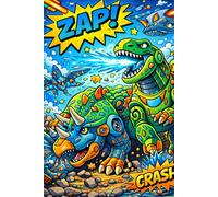 Dino Robot Adventure Notebook for Kids 6x9: 110 Pages Graph Paper Journal (6 x 9 Inches) with Bright Colorful Comic Cover - Fun School Notebook for Boys & Girls Who Love Dinosaurs