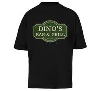 Dino S Bar And Grill Black Baggy Tee Unisex Oversize T-Shirt, blackone, XL