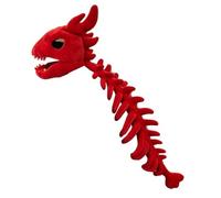 Dino Skeleton Costume Kids Portable Halloween 3D Plush Outfit with Skull