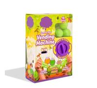 Dino Slime Vendor Machine with 15 Surprise Slime Balls, Coin-Operated Sensory Toy for Kids, Dinosaur-Themed Slime Kit for Ages 3+, Party Favors & Prizes