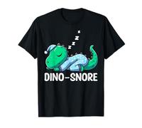 Dino Snore Cartoon Dinosaur Sleepwear T-Rex Napping Pyjamas T-Shirt