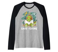 Dino-Snore, Funny Dinosaur Lovers Costumes Dinosaur Raglan Baseball Tee