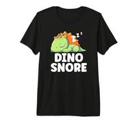 Dino Snore Funny Pun Sleeping Tired Napping Dinosaur Nap Premium T-Shirt