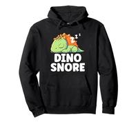 Dino Snore Funny Pun Sleeping Tired Napping Dinosaur Nap Pullover Hoodie