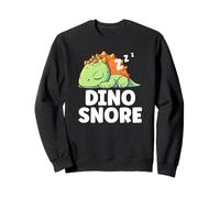 Dino Snore Funny Pun Sleeping Tired Napping Dinosaur Nap Sweatshirt