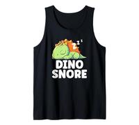Dino Snore Funny Pun Sleeping Tired Napping Dinosaur Nap Tank Top