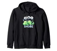 Dino Snore Sleeping Dinosaur Pajama Party Bedtime Slumber Zip Hoodie