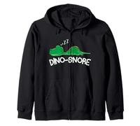 Dino Snore Sleeping T-Rex Dinosaur Pyjamas Snoring Zip Hoodie