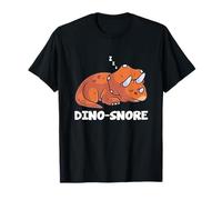Dino Snore Sleeping Triceratops Adult Dinosaur T-Shirt