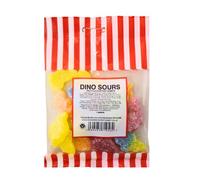Dino Sours 140g | Fizzy Dinosaur-Shaped Jelly Sweets | Tangy Fruit Flavours | Vegetarian | Perfect for Kids & Party Bags