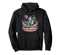 Dino Space Ranger Astronaut Unicorn T-Rex Cosmic Adventure Pullover Hoodie