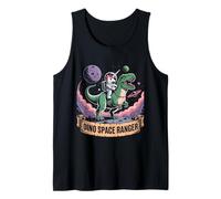Dino Space Ranger Astronaut Unicorn T-Rex Cosmic Adventure Tank Top