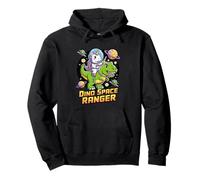 Dino Space Ranger - Unicorn Astronaut Riding T Rex Dinosaur Pullover Hoodie