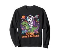 Dino Space Ranger - Unicorn Astronaut Riding T Rex Dinosaur Sweatshirt