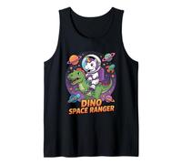 Dino Space Ranger - Unicorn Astronaut Riding T Rex Dinosaur Tank Top