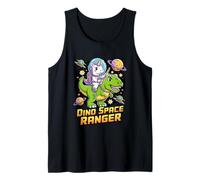 Dino Space Ranger - Unicorn Astronaut Riding T Rex Dinosaur Tank Top