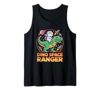 Dino Space Ranger Unicorn Riding Dinosaur Galaxy Adventure Tank Top