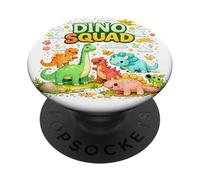 Dino Squad Fossils Dinosaur Matching Dinosaur Love Graphic PopSockets Adhesive PopGrip