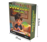 Dino Squishy Painting Kit for Children Sensory Dinosaur Toy with Paints Brushes Creative Arts and Crafts Colourful Tactile Squishy Activity Kit for Kids STEM Fun Gift 4 Pack - Electoys