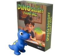 Dino Squishy Painting Kit for Kids Colourful Craft Set Paintable Sensory Dinosaur Toy Creative Activity Art Gift Tactile Play Kit Fun Educational Hands-On Toy Arts & Crafts