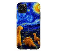 Dino Starry Night Dinosaur Chicken Nuggets Meme Painting Case for iPhone 11 Pro Max