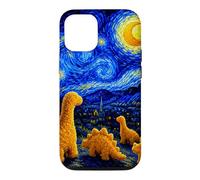 Dino Starry Night Dinosaur Chicken Nuggets Meme Painting Case for iPhone 12/12 Pro