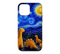 Dino Starry Night Dinosaur Chicken Nuggets Meme Painting Case for iPhone 12 mini