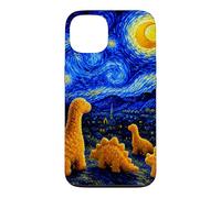 Dino Starry Night Dinosaur Chicken Nuggets Meme Painting Case for iPhone 13