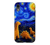 Dino Starry Night Dinosaur Chicken Nuggets Meme Painting Case for iPhone XR