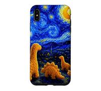 Dino Starry Night Dinosaur Chicken Nuggets Meme Painting Case for iPhone XS Max