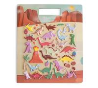 Mushie Reusable Sticker Book Set (Dino) | Removable Puffy Stickers | Arts & Crafts Activity for Kids