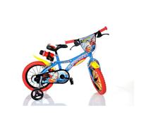 Dino Superman Kids 14" Wheel Bike - Blue/Red