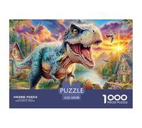 Dino VillageUltimate Challenge Jigsaw Puzzles for Adults Conquer The 1000-Piece (Advanced) Impossible, Hard, And Difficult Challenging Puzzle Educational Games - This Is The Pinnacle Gift Jigsaw Puzz