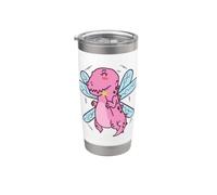 Dino with Butterfly Feathers Dinosaur Stainless Steel Insulated Tumbler
