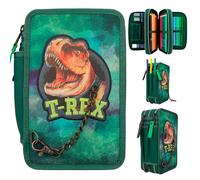 Dino World T Rexgreen (0412506) Triple Pocket Pencil Case