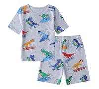Dinopjs Boy's Dinosaur Pyjamas Sets Cotton Summer Short Pjs for Kids Pajamas 3-8 Years Children Clothes