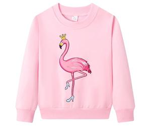 Dinopjs Girls Jumper Flamingo Hedgehog Rabbit Sweatshirt for Kids 1-9 Years | Soft Cotton Pullover, Classic Cute Cartoon Shirt, Long Sleeve Tops, Toddler & Children Warm Clothes for Daily & Easter Bunny