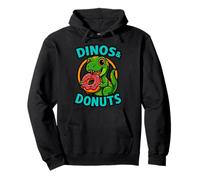 Dinos and Donuts Cute Funny Graphic Design Pullover Hoodie