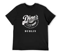 Dino's Bar and Grill Shirt Mens - Lizzy Rock Lynott Rock Short Sleeved Shirt Top Tee, T Shirt L Black