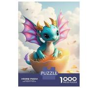 Dinosaur 1000 Pc Eco-Friendly Paper Baby Dragon Hatching Puzzle Adult Hobbyists Portable Mind Decompression Hours Entertainment 70x50cm/1000pcs