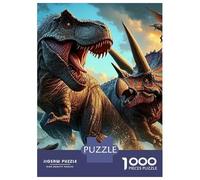 Dinosaur 1000 Pc Jigsaw Dino Battle Puzzle Stressful Workers Anxiety Relief Home Wall Art Cognitive Training 70x50cm/1000pcs