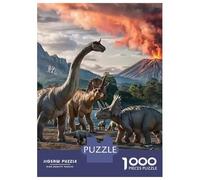 Dinosaur 1000 Pc Jigsaw Dinos Volcano Puzzle Stressful Workers Anxiety Relief Home Wall Art Cognitive Training 38x26cm/1000pcs