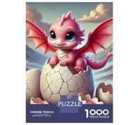 Dinosaur 1000 Pc Jigsaw Pink Dragon Hatching Puzzle Stressful Workers Anxiety Relief Home Wall Art Cognitive Training 70x50cm/1000pcs