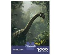 Dinosaur 1000 Pc Recycled Paper Long-neck Dino Forest Puzzle Stressful Workers Anxiety Relief Cognitive Training Home Leisure 38x26cm/1000pcs