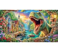 dinosaur 1000 Piece Adult Jigsaws Fun Present & Activity for Home Educational Game Challenge Challenging Puzzles for Women, Gifts for Men 70x50/1000pcs