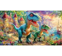 dinosaur 1000 Piece Adult Jigsaws Fun Present & Activity for Home Educational Game Challenge Challenging Puzzles for Women, Gifts for Men 38x52/1000pcs