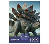 Dinosaur 1000 Piece Eco-Friendly Jigsaw Stegosaurus Puzzle Adult Hobbyists Portable Mind Decompression Entertainment 70x50cm/1000pcs