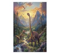 Dinosaur 1000 Piece Jigsaw Puzzle for Adults Teens Animal Craft Room Decor Creative Project Whimsical Artwork for Crafters 1000 PCS