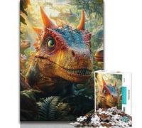 Dinosaur 1000 Piece Jigsaw Puzzles for Teenagers,Educational Games Home Decoration Artists Collection,Fine Art (50x75cm)