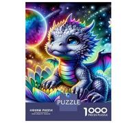 Dinosaur 1000 Piece Recycled Rainbow Baby Dragon Puzzle Stressful Workers Anxiety Relief Home Wall Art Cognitive Training 70x50cm/1000pcs